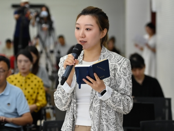 人民網記者提問。國家衛生健康委供圖